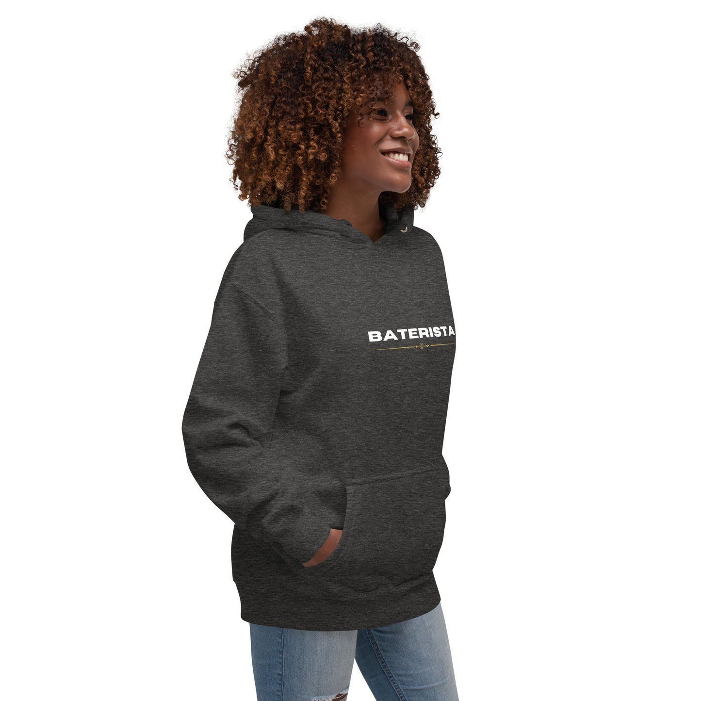 Sudadera con capucha unisex mensaje de "Baterista"