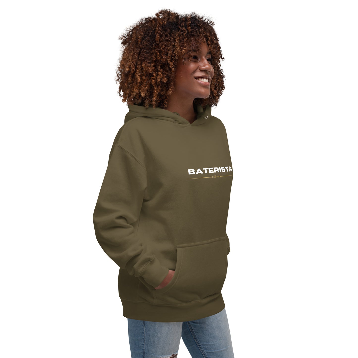 Sudadera con capucha unisex mensaje de "Baterista"